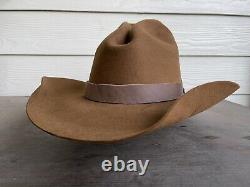 $1,200 Vintage Beaver Brand 100X Pure Felt Old West Cowboy Hat 7 1/4 Gus Tom Mix