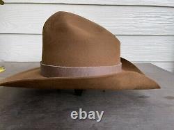 $1,200 Vintage Beaver Brand 100X Pure Felt Old West Cowboy Hat 7 1/4 Gus Tom Mix