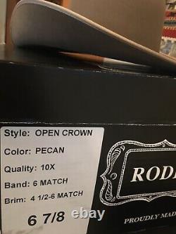10x Beaver Felt 6 7/8 Rodeo King Hat 4.5 Brim Open Crown