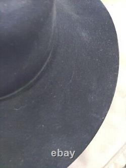 10xxxxxxxxxx Beaver Quality Felt Cowboy Hat Size 7 3/8 Black