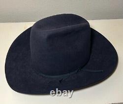 1960's Vintage COWBOY HAT American Hat Company CLEARBEAVER 6 3/4 Navy Blue