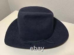 1960's Vintage COWBOY HAT American Hat Company CLEARBEAVER 6 3/4 Navy Blue