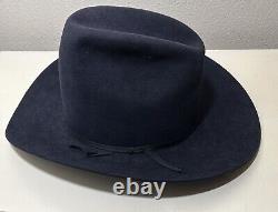 1960's Vintage COWBOY HAT American Hat Company CLEARBEAVER 6 3/4 Navy Blue