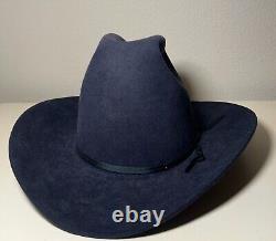 1960's Vintage COWBOY HAT American Hat Company CLEARBEAVER 6 3/4 Navy Blue