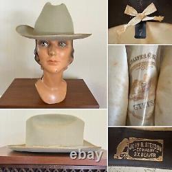 1960s Stetson 3x BEAVER OPEN ROAD Size 7 Hat Fedora Cowboy Western Hat Vtg 60s