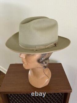 1960s Stetson 3x BEAVER OPEN ROAD Size 7 Hat Fedora Cowboy Western Hat Vtg 60s