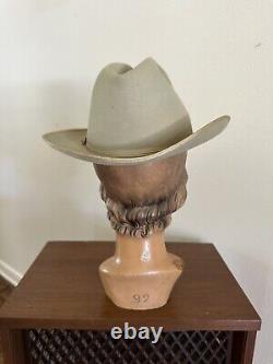 1960s Stetson 3x BEAVER OPEN ROAD Size 7 Hat Fedora Cowboy Western Hat Vtg 60s