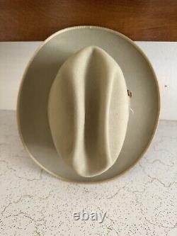 1960s Stetson 3x BEAVER OPEN ROAD Size 7 Hat Fedora Cowboy Western Hat Vtg 60s