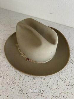 1960s Stetson 3x BEAVER OPEN ROAD Size 7 Hat Fedora Cowboy Western Hat Vtg 60s