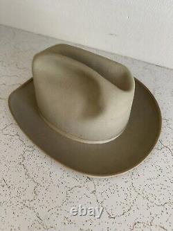 1960s Stetson 3x BEAVER OPEN ROAD Size 7 Hat Fedora Cowboy Western Hat Vtg 60s