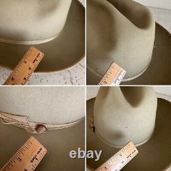 1960s Stetson 3x BEAVER OPEN ROAD Size 7 Hat Fedora Cowboy Western Hat Vtg 60s