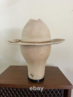 1960s Stetson 3x Beaver Rancher 7 1/8 LONG OVAL Cowboy Western Hat 60s Last Drop