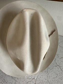 1960s Stetson 3x Beaver Rancher 7 1/8 LONG OVAL Cowboy Western Hat 60s Last Drop