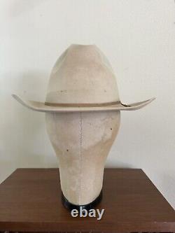 1960s Stetson 3x Beaver Rancher 7 1/8 LONG OVAL Cowboy Western Hat 60s Last Drop