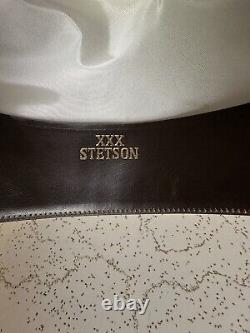 1960s Stetson 3x Beaver Rancher 7 3/8 Last Drop Cowboy Western Hat 60s Vtg