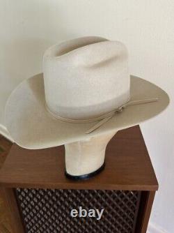 1980s Stetson 4x BEAVER Silverbelly Rancher 7 1/4 JBS PIN Western Hat Cowboy Vtg