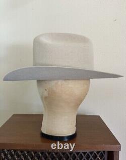 1980s Stetson 4x BEAVER Silverbelly Rancher 7 1/4 JBS PIN Western Hat Cowboy Vtg