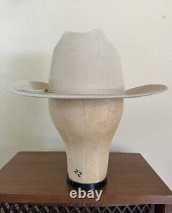 1980s Stetson 4x BEAVER Silverbelly Rancher 7 1/4 JBS PIN Western Hat Cowboy Vtg