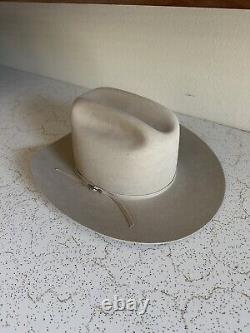 1980s Stetson 4x BEAVER Silverbelly Rancher 7 1/4 JBS PIN Western Hat Cowboy Vtg