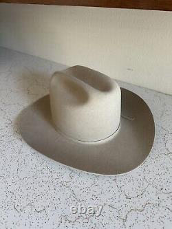 1980s Stetson 4x BEAVER Silverbelly Rancher 7 1/4 JBS PIN Western Hat Cowboy Vtg