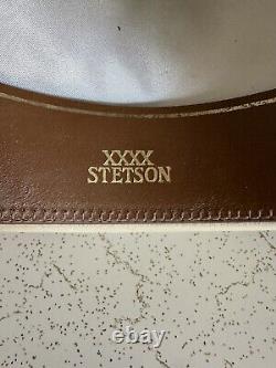 1980s Stetson 4x BEAVER Silverbelly Rancher 7 1/4 JBS PIN Western Hat Cowboy Vtg