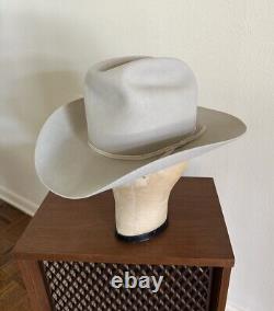 1980s Stetson 5x BEAVER 7 1/8 RANCHER Hat Mist Gray Cowboy Vtg 80s Western