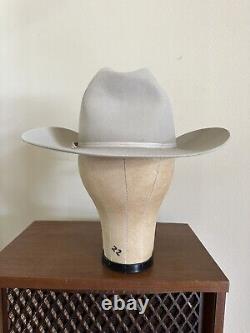 1980s Stetson 5x BEAVER 7 1/8 RANCHER Hat Mist Gray Cowboy Vtg 80s Western