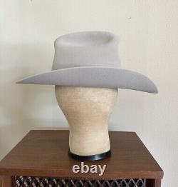 1980s Stetson 5x BEAVER 7 1/8 RANCHER Hat Mist Gray Cowboy Vtg 80s Western