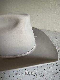 1980s Stetson 5x BEAVER 7 1/8 RANCHER Hat Mist Gray Cowboy Vtg 80s Western