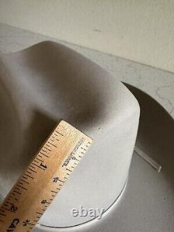 1980s Stetson 5x BEAVER 7 1/8 RANCHER Hat Mist Gray Cowboy Vtg 80s Western