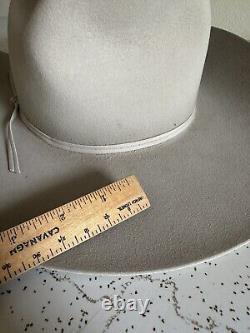 1980s Stetson 5x BEAVER 7 1/8 RANCHER Hat Mist Gray Cowboy Vtg 80s Western