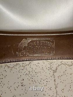 1980s Stetson Silverbelly 4x BEAVER 6 7/8 LONG OVAL Rancher Hat Cowboy Vtg 80s