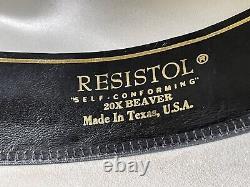 20X Beaver Felt Vintage Rugged Resistol Cowboy Hat 6 7/8 Gus Yellowstone 1923