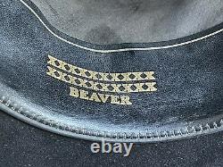 20X Beaver Vintage Rugged Resistol Bull Rider Cowboy Hat 7 1/8 Rip Yellowstone