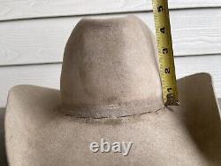 20X Beaver Vintage Rugged Tough Old West Cowboy Hat 6 7/8 Yellowstone Rodeo Rip