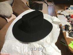 20X Resistol Black Gold cowboy hat size 7-1/8 w hard shell case from ML Leddy