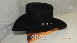 30 x Stetson El Patron Beaver Felt Cowboy Hat Black NICE USED