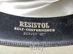 30X Beaver Felt Vintage Old West Resistol Cowboy Hat Size 7 Yellowstone Eastwood