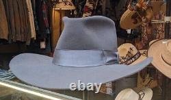 3X BEAVER Custom Vintage RESISTOL grey Western COWBOY FEDORA HAT fur felt 4