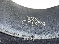 3X Vintage Stetson Antique Western Cowboy Hat 7 1/4 Yellowstone Eastwood Curl