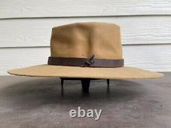 4X Stetson Antique Vintage Beaver Felt Old West Cowboy Hat 7 1/4 Clint Eastwood