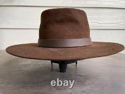 4X Stetson Antique Vintage Beaver Felt Old West Cowboy Hat 7 1/8 Clint Eastwood