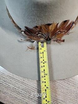 4x Beaver Hats Co Cowboy Hat 7 3/8 Feathers Hat band 14.5 Wide Adorned Quills