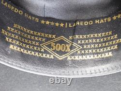 500X Laredo Felt Cowboy Hat Black 6 3/4 Western Outdoor Beaver Belly