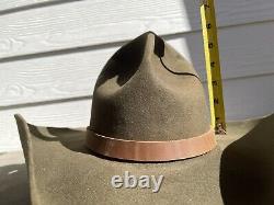 50X Beaver Felt Vintage Rugged Cowboy Hat 7 1/8 Yellowstone 1883 1923 Antique