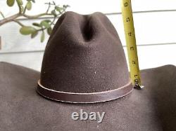 5X Beaver Felt Vintage Rugged Cowboy Hat 7 1/8 Gus Yellowstone 1883 1923 Tom Mix