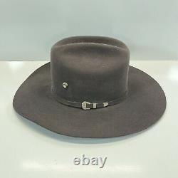 5X Beaver Vintage Rugged Brown Cowboy Hat 6 7/8 Made In USA