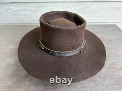 5X Custom Antique Vintage Beaver Felt Old West Cowboy Hat 6 7/8 Clint Eastwood