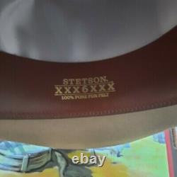 6x Stetson Skyline Beaver Fur Felt Cowboy Hat Sahara Size 7 1/8