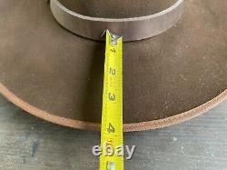 $789 10X Beaver Felt Custom Eastwood Vintage Antique Cowboy Hat 7 3/8 Old West